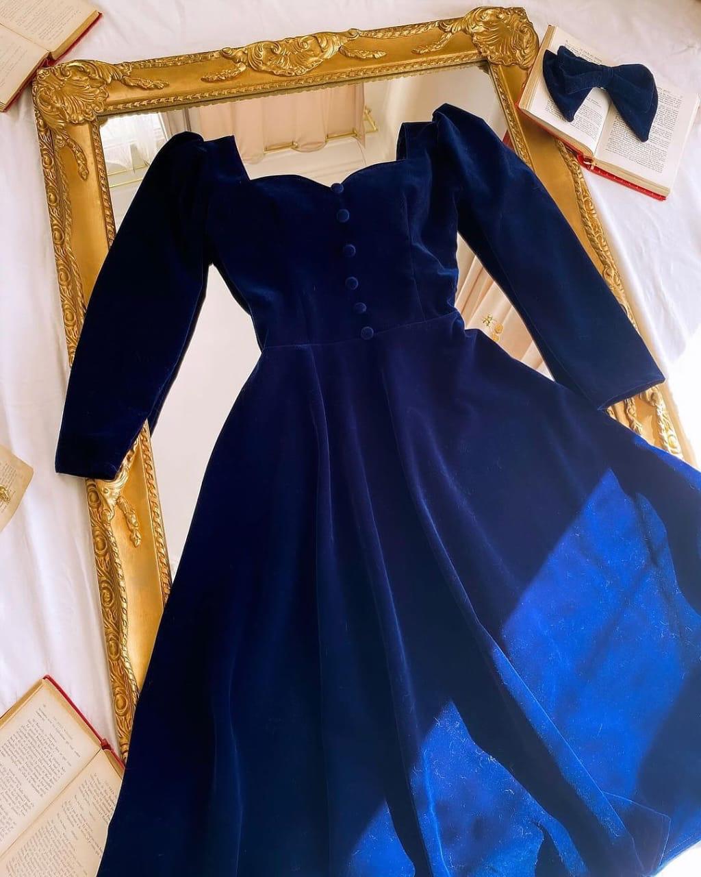 Velvet Elegance Winter Dress