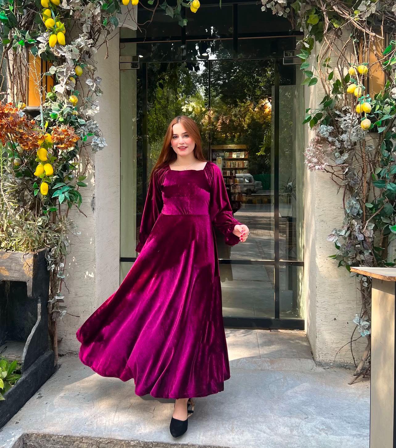 Royal Plum Velvet Maxi Dress