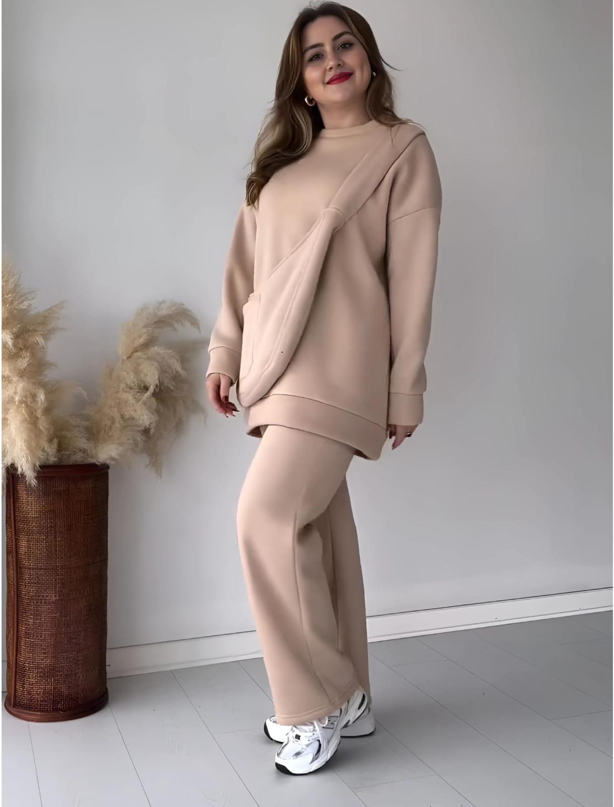Urban Luxe Cozy Co-ord Set with Bag