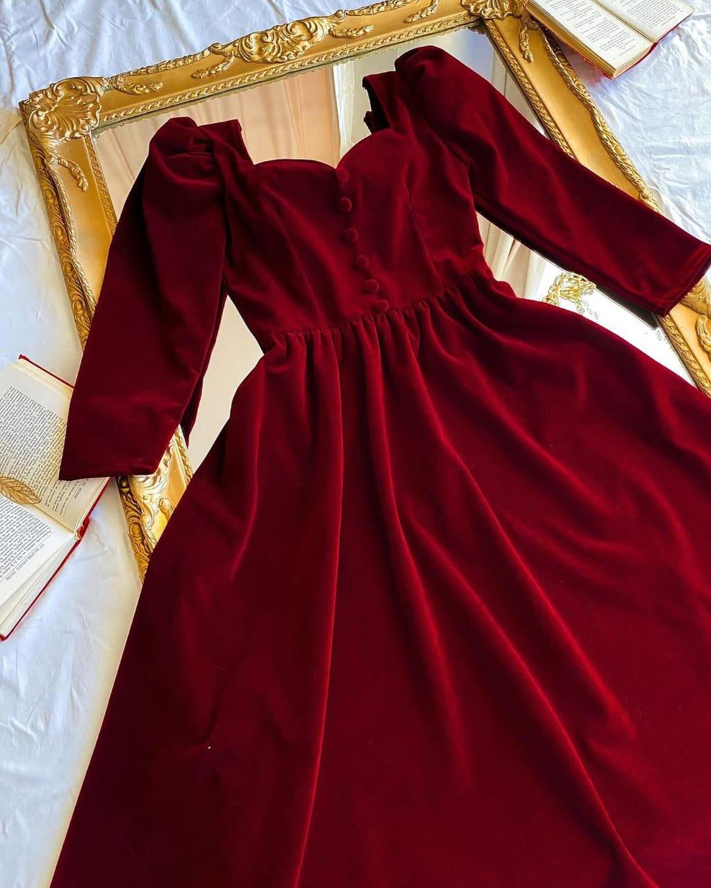 Velvet Elegance Winter Dress