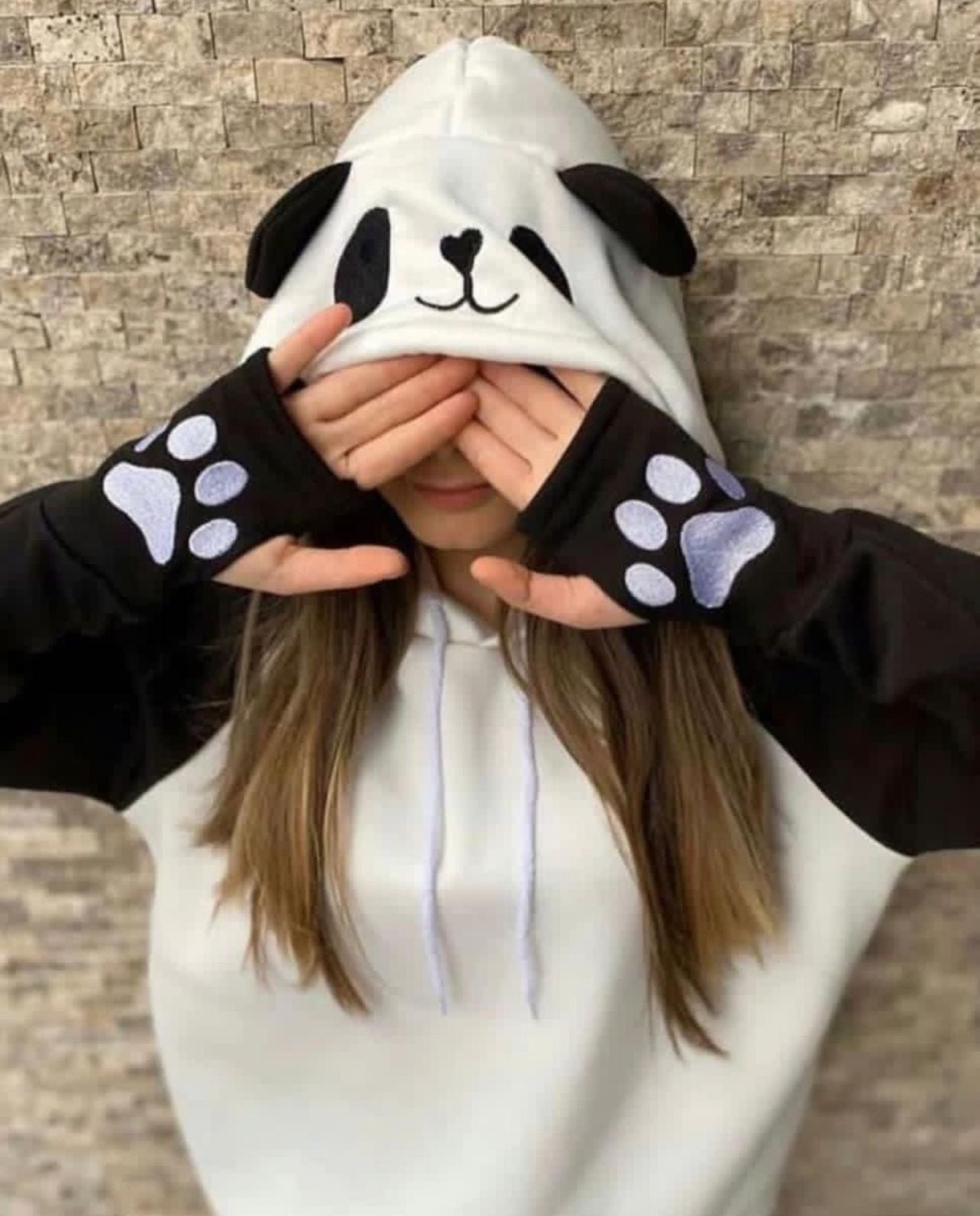 Cozy Panda Fleece Hoodie – Warm & Comfy