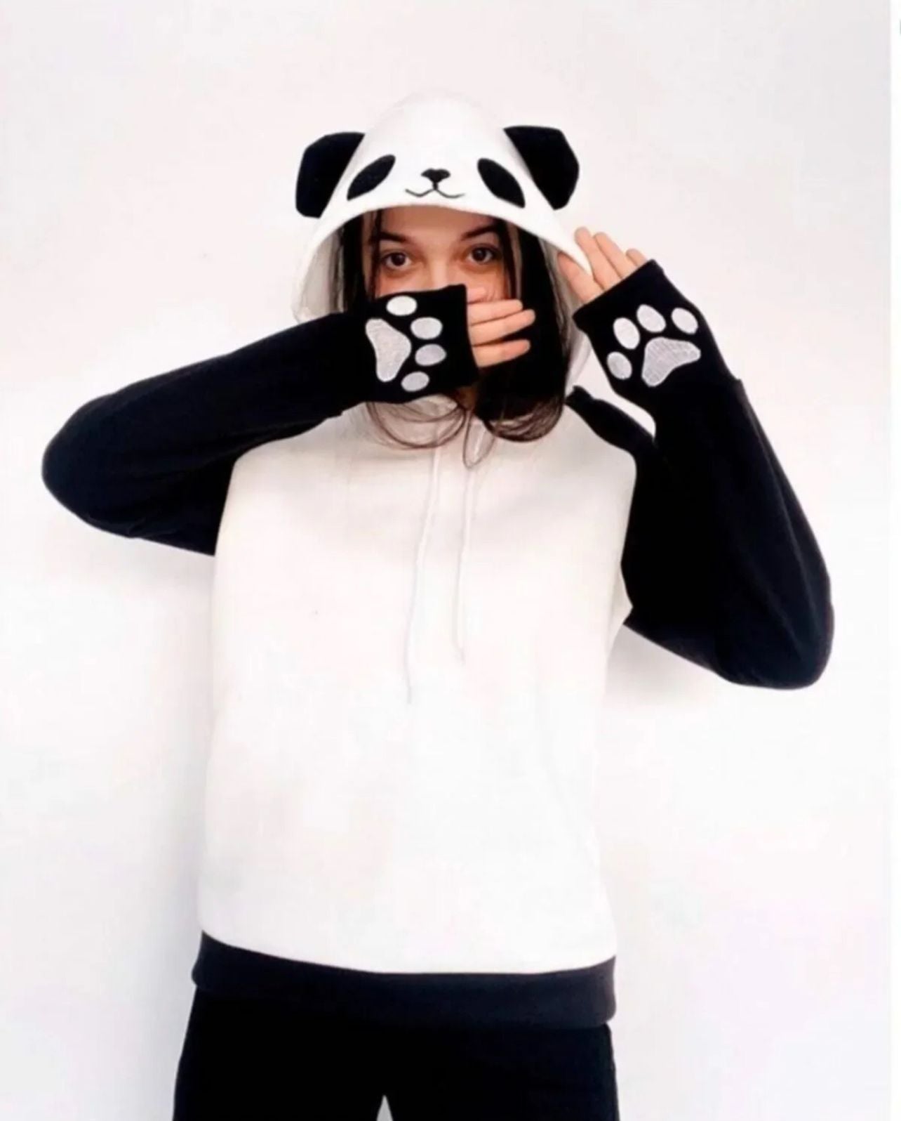 Cozy Panda Fleece Hoodie – Warm & Comfy
