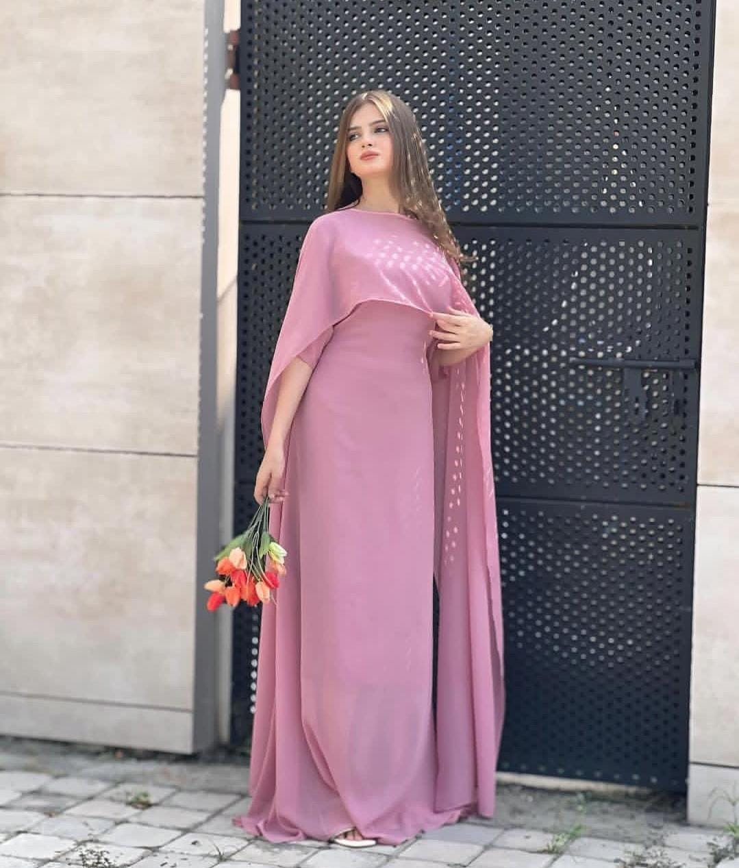 Premium Cape Shawl Dress - Elegant Two-Piece Party Gown for Women