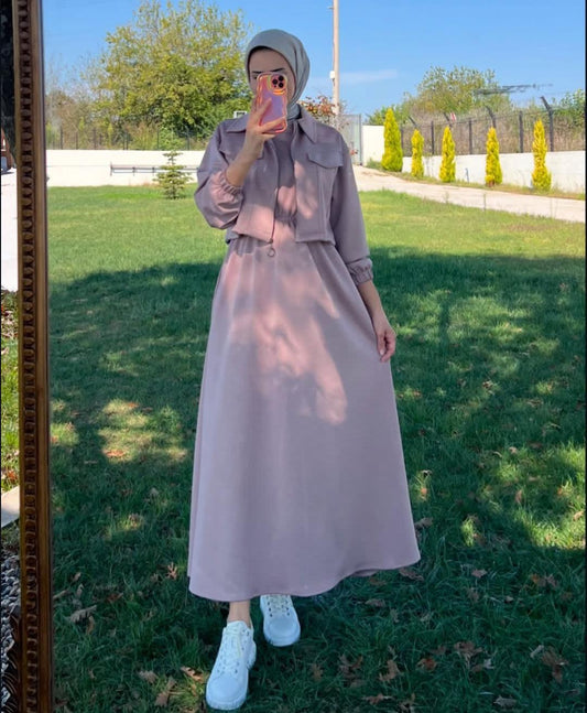 Long Frock With Zipper Jacket - Comfortable, soft & durable fabric