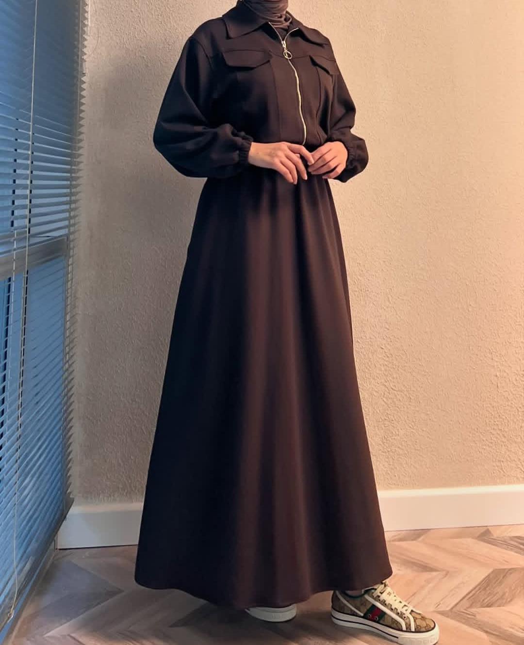 Long Frock With Zipper Jacket - Comfortable, soft & durable fabric