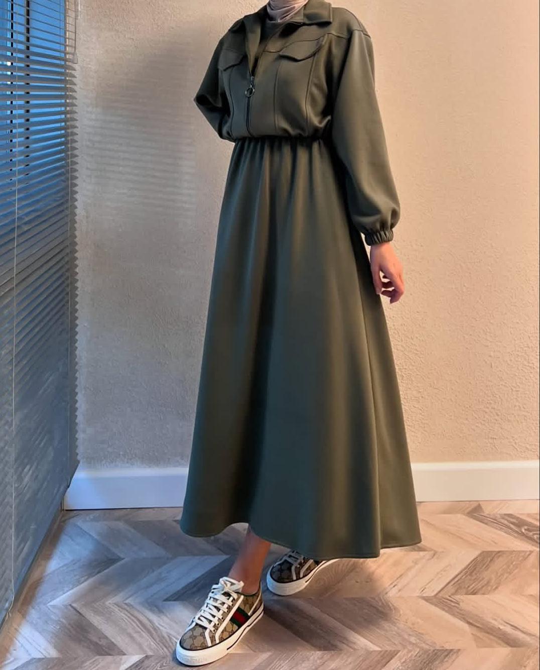 Long Frock With Zipper Jacket - Comfortable, soft & durable fabric