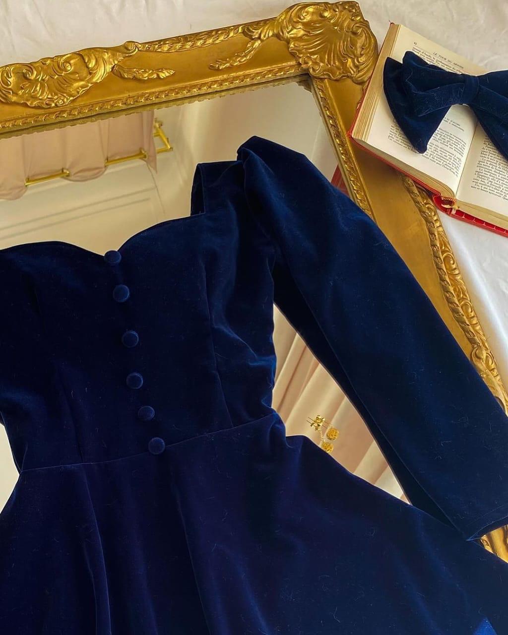 Velvet Elegance Winter Dress