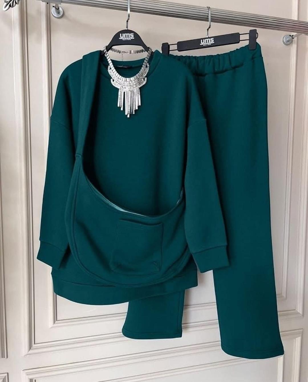 Urban Luxe Cozy Co-ord Set with Bag