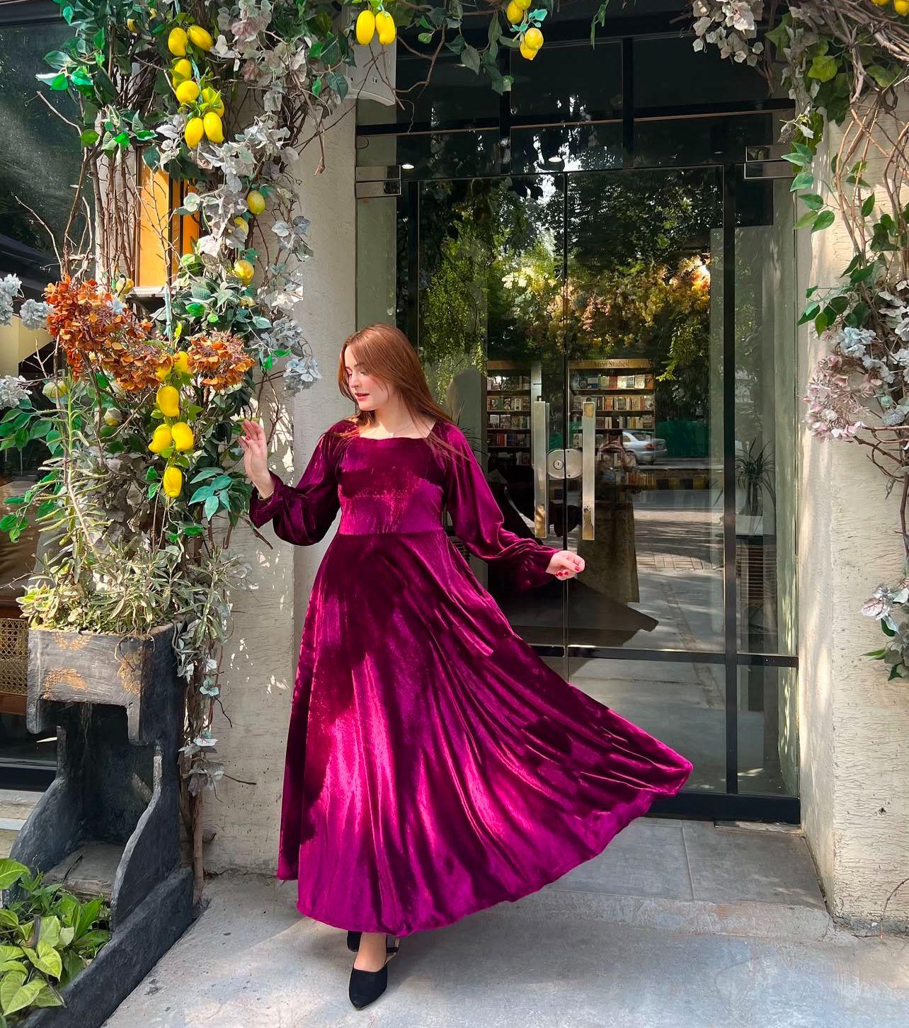 Royal Plum Velvet Maxi Dress