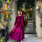 Royal Plum Velvet Maxi Dress