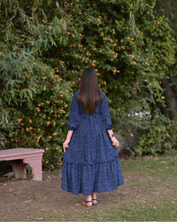 Blue Floral Frock - We Wears