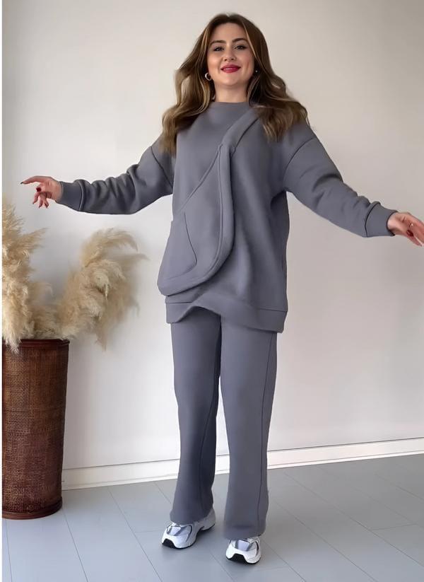 Urban Luxe Cozy Co-ord Set with Bag