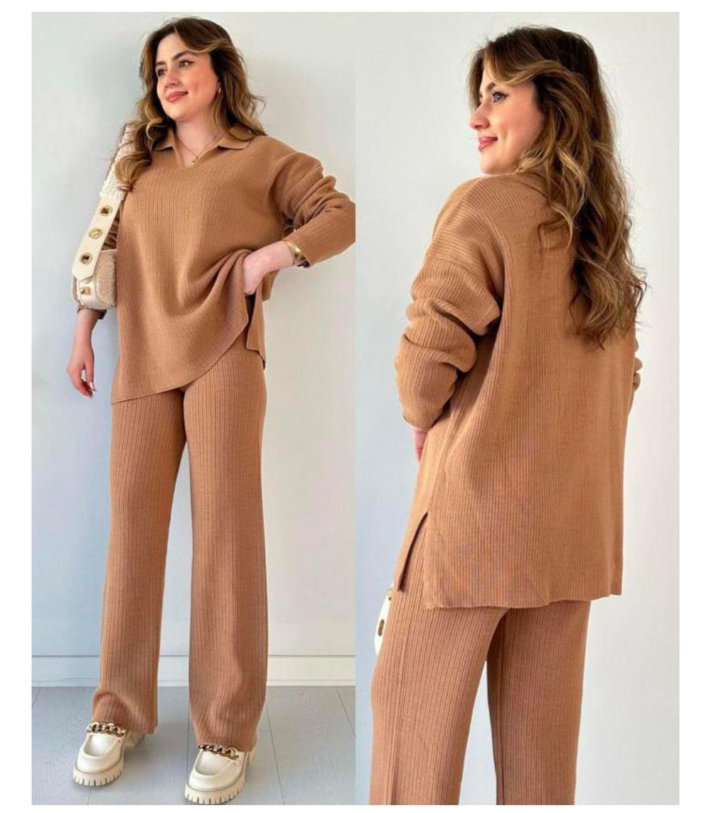 Mocha Cozy Knit Co-Ord Set - We Wears