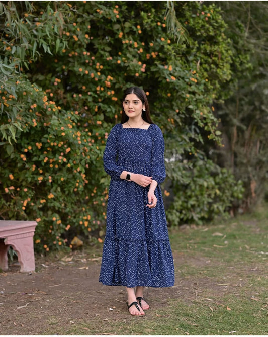 Blue Floral Frock