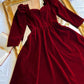 Velvet Elegance Winter Dress