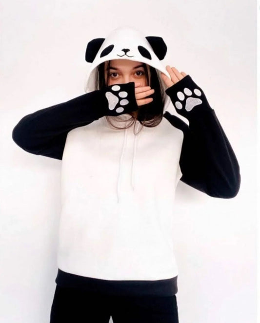 Cozy Panda Fleece Hoodie – Warm & Comfy
