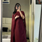 Premium Cape Shawl Dress - Elegant Two-Piece Party Gown for Women