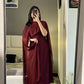 Premium Cape Shawl Dress - Elegant Two-Piece Party Gown for Women