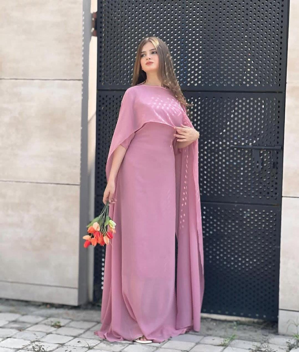 Premium Cape Shawl Dress - Elegant Two-Piece Party Gown for Women - We Wears