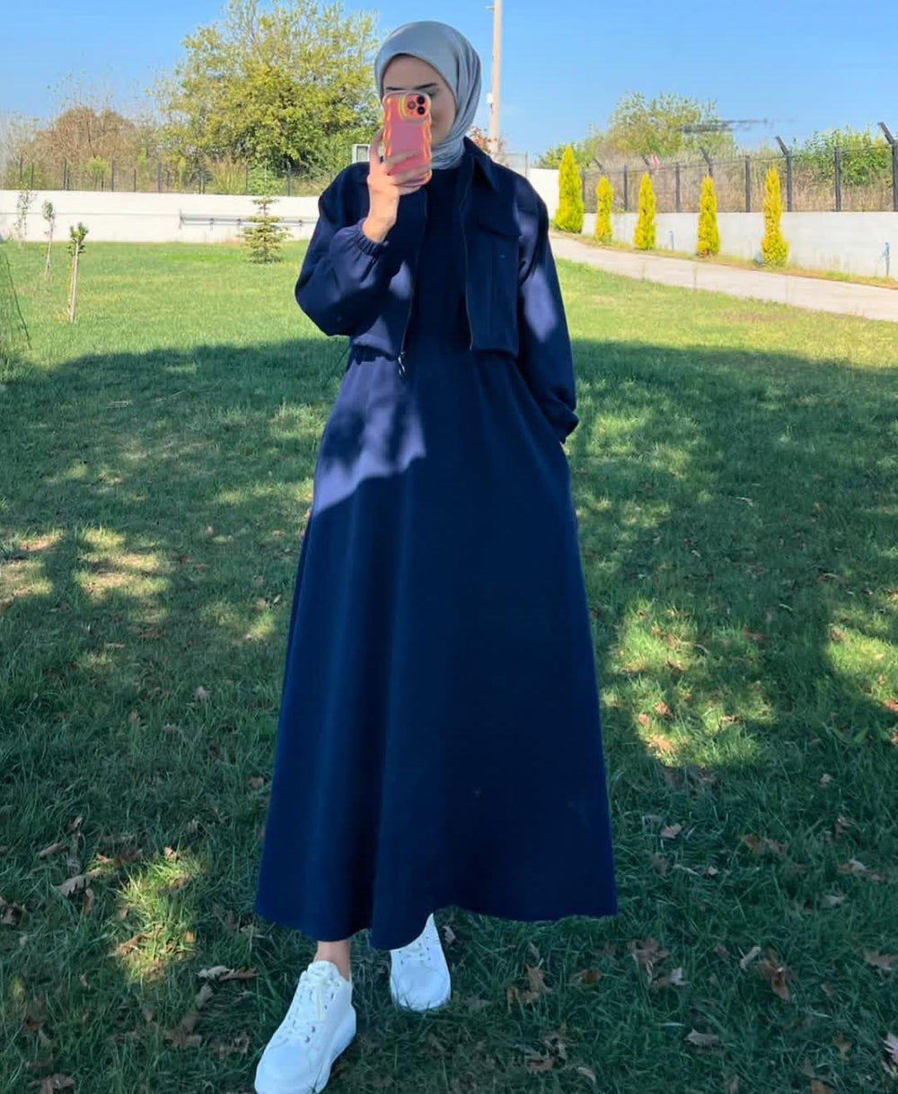 Long Frock With Zipper Jacket - Comfortable, soft & durable fabric - We Wears