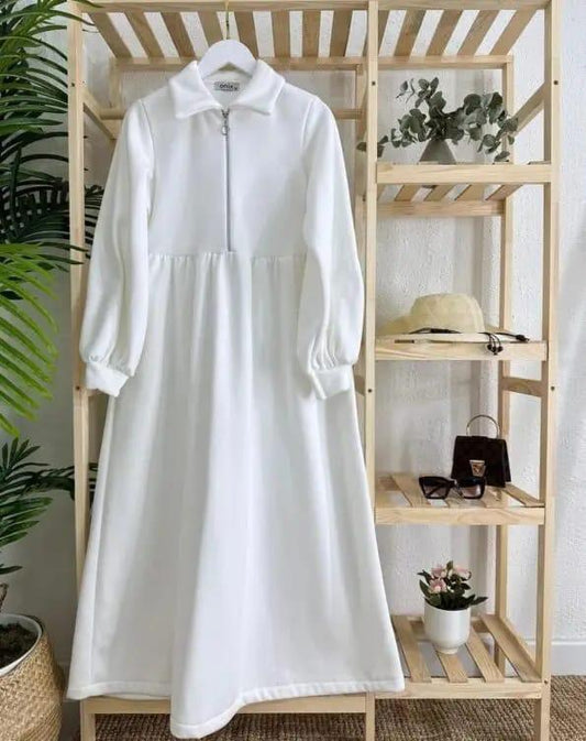 Wewear Winter Long Zipper Frock - Modern Winter Vibe