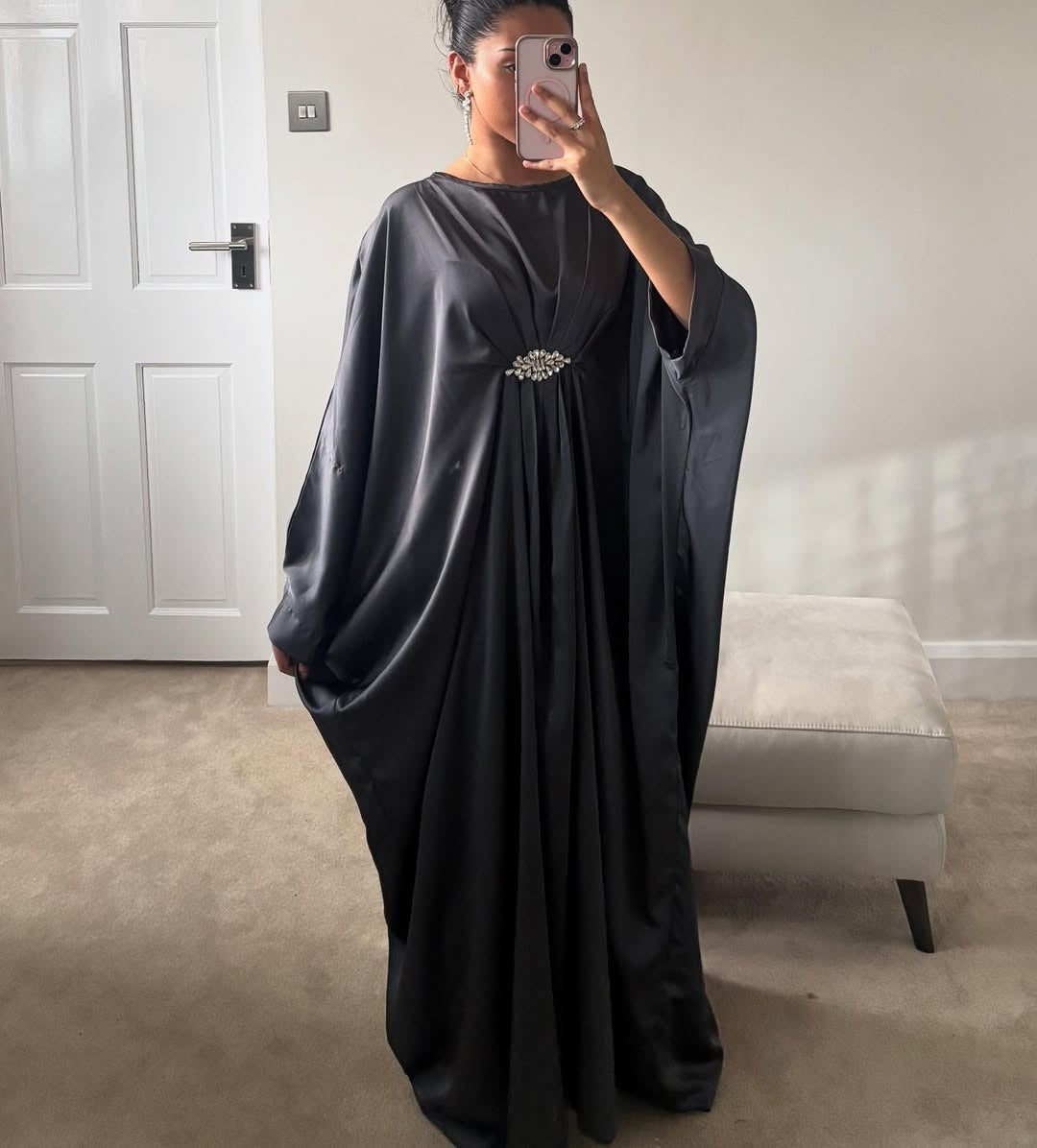 Silk Kaftan Dress