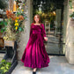 Royal Plum Velvet Maxi Dress