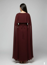 Premium Cape Shawl Dress - Elegant Two-Piece Party Gown for Women - We Wears