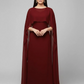 Premium Cape Shawl Dress - Elegant Two-Piece Party Gown for Women