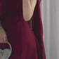 Premium Cape Shawl Dress - Elegant Two-Piece Party Gown for Women